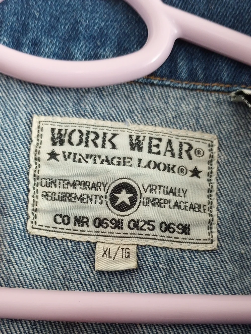 Vintage 100% Cotton Blue Denim Work Wear Jacket Size XL - Picture 3 of 13